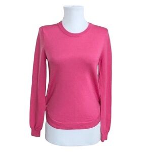 Trina Turk Sweater size S pink Pullover lightweight Wool preppy classic